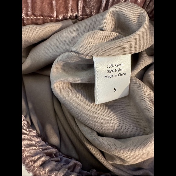 Anthro TINA + JO Josephine Tapered Trousers Mauve Pink Purple Velvet High Rise - Picture 10 of 13